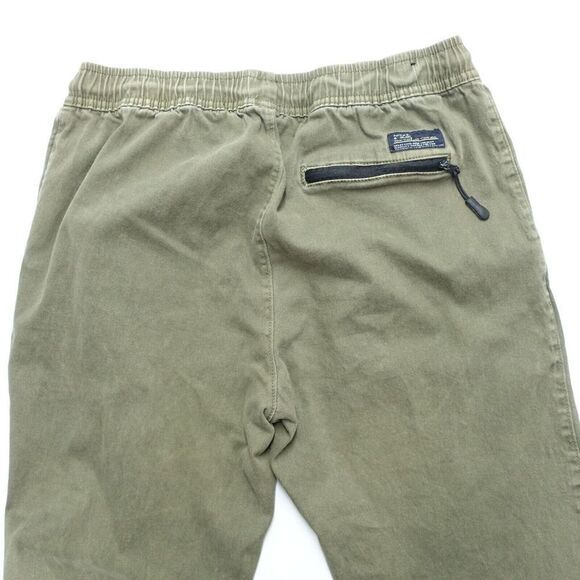 Nickel & Iron Jogger Pants Men Large Olive Green Drawstring Tapered Slash Pocket - Picture 5 of 8